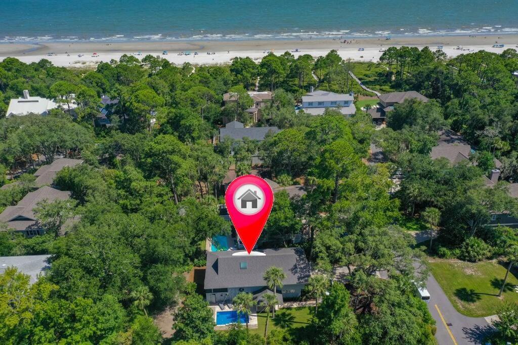 Luxury Beach House - 2Min Walk To Beach - Private Pool - Group & Dog Friendly 希爾頓黑德島 外观 照片