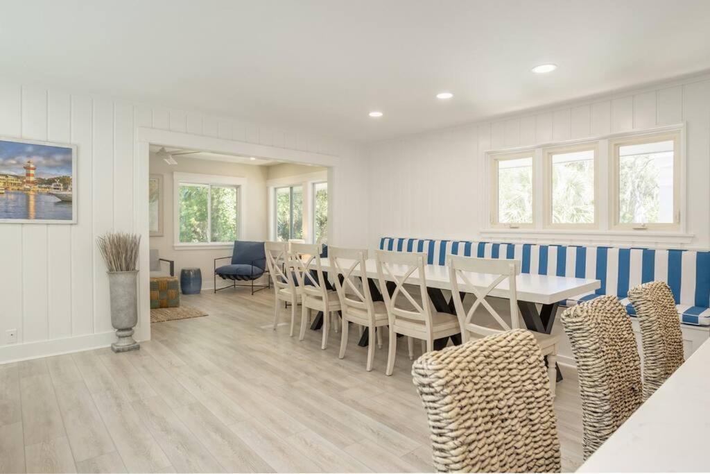 Luxury Beach House - 2Min Walk To Beach - Private Pool - Group & Dog Friendly 希爾頓黑德島 外观 照片
