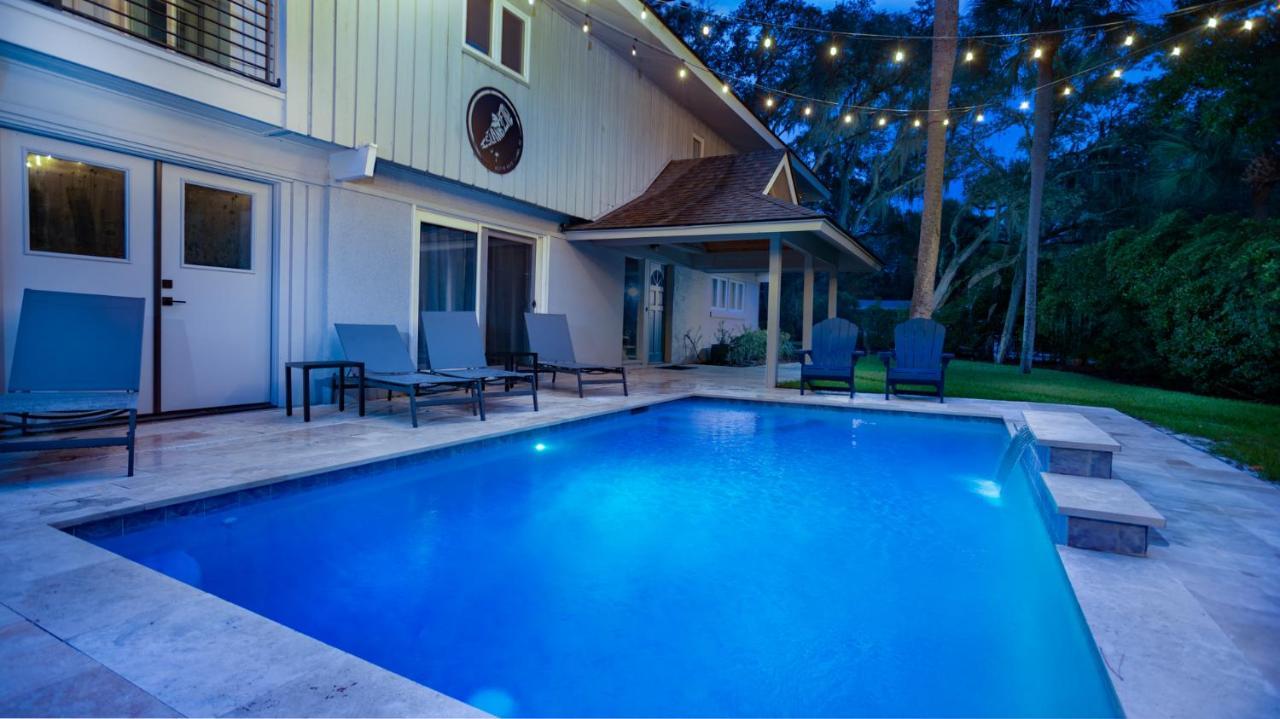 Luxury Beach House - 2Min Walk To Beach - Private Pool - Group & Dog Friendly 希爾頓黑德島 外观 照片