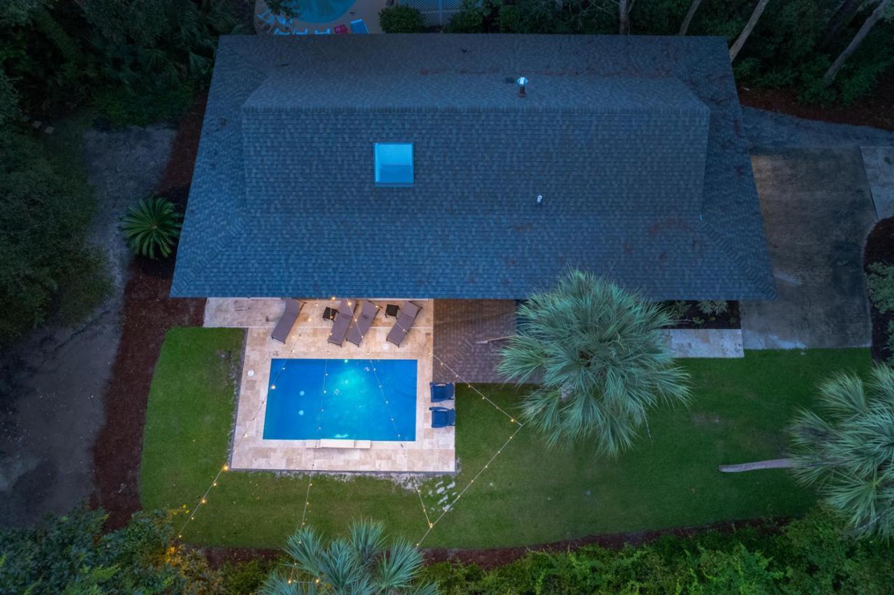 Luxury Beach House - 2Min Walk To Beach - Private Pool - Group & Dog Friendly 希爾頓黑德島 外观 照片